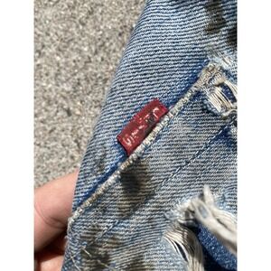 Vintage Levi's 501xx Denim Jeans 33x28 Made in USA Big E Repro LVC Distressed